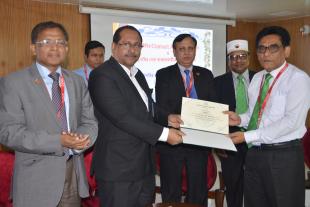 Receiving best e-nothi  user award